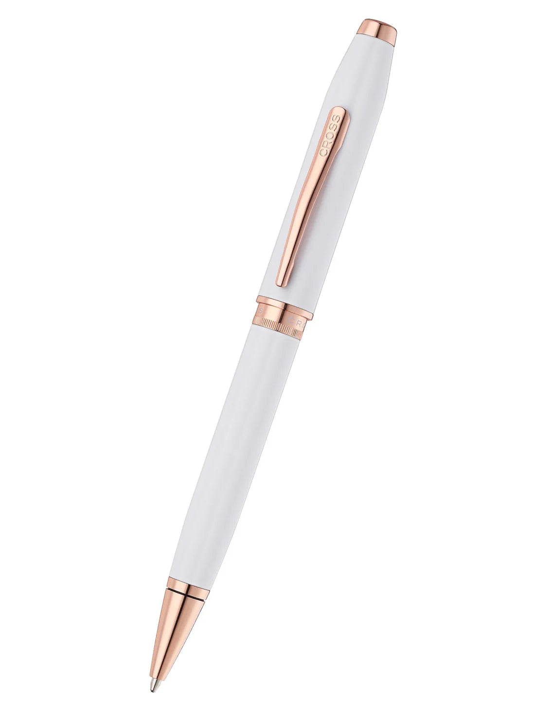 Cross Foundry Pearl White Lacquer with Rose Gold Appointments Ballpoint Pen