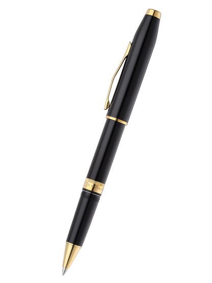 Cross Foundry Glossy Black Lacquer with PVD Gold Appointments Rollerball Pen