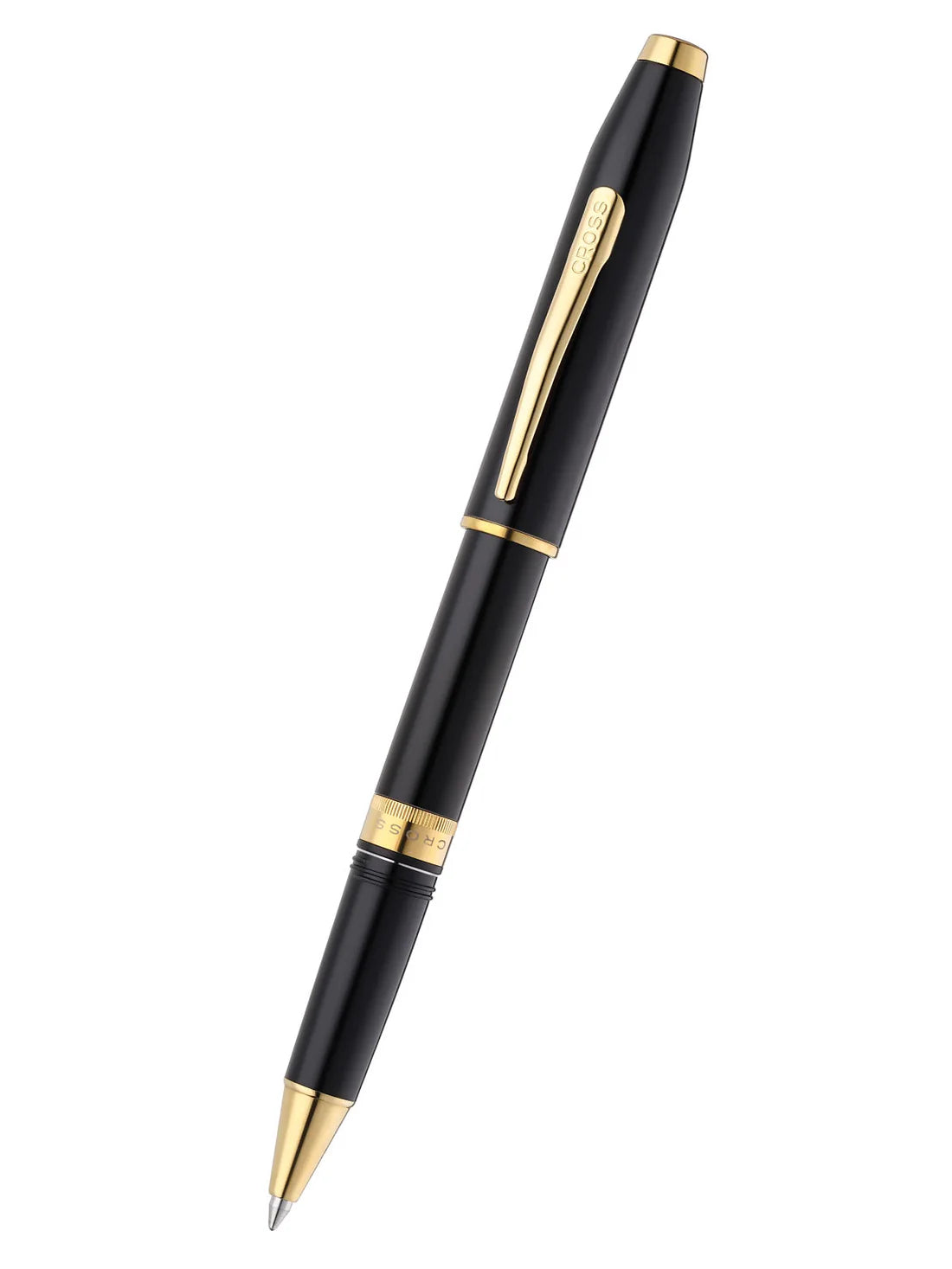 Cross Foundry Glossy Black Lacquer with PVD Gold Appointments Rollerball Pen