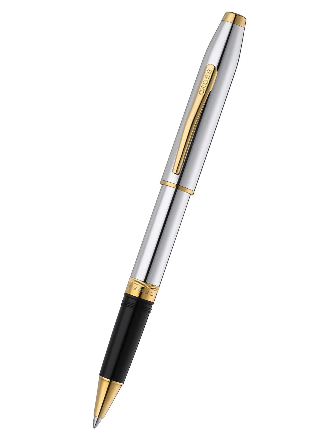 Cross Foundry Polished Chrome with PVD Gold Appointments Rollerball Pen