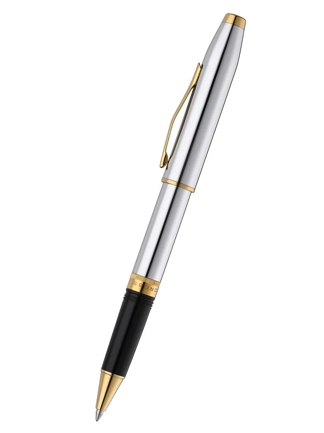 Cross Foundry Polished Chrome with PVD Gold Appointments Rollerball Pen