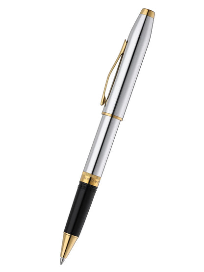 Cross Foundry Polished Chrome with PVD Gold Appointments Rollerball Pen