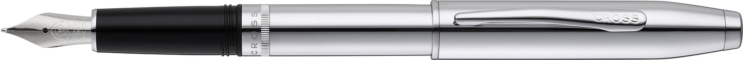 Cross Foundry Polished Chrome with Polished Chrome Appointments and Stainless Steel Medium Nib Fountain Pen