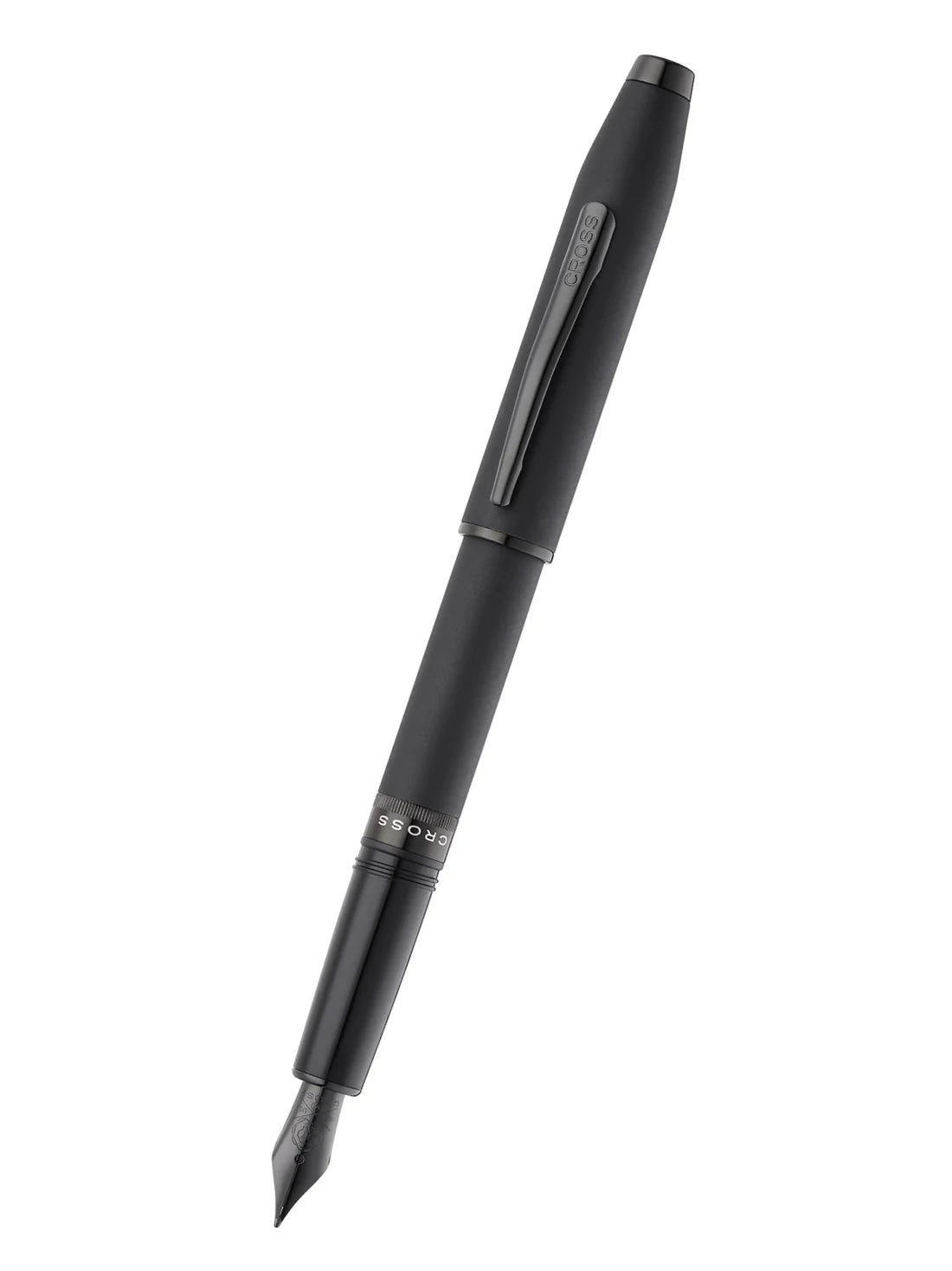 Cross Foundry Matte Black Lacquer with PVD Black Appointments Rollerball Pen