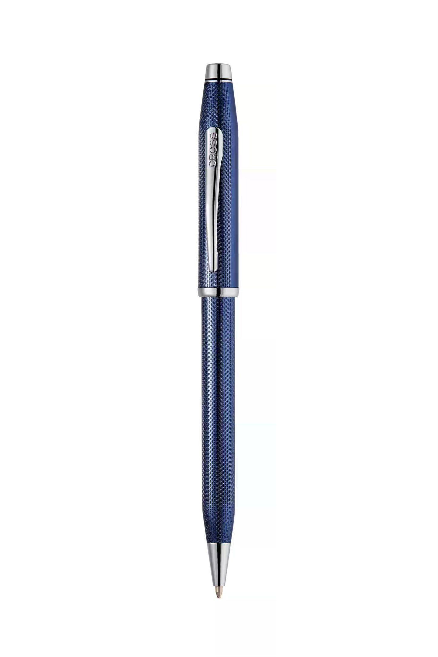 Cross Century® II Polished Translucent Cobalt Blue Engraved Diamond Pattern with Polished Chrome Appointments Ballpoint Pen