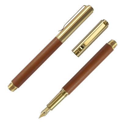IWI HANDSCRIPT FOUNTAIN PEN RETRO BRASS LIGHT BROWN