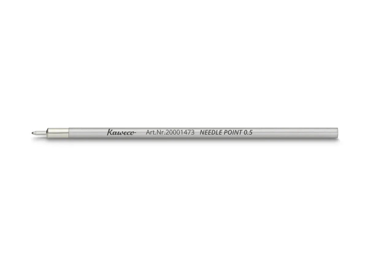 KAWECO D1 Ball Pen Refill Needle-Point Black 0.5 mm 2 pcs