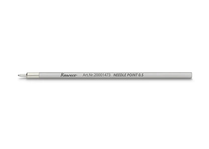 KAWECO D1 Ball Pen Refill Needle-Point Black 0.5 mm 2 pcs