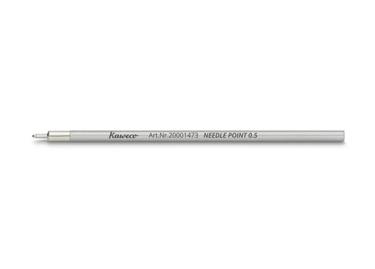 KAWECO D1 Ball Pen Refill Needle-Point Black 0.5 mm 2 pcs