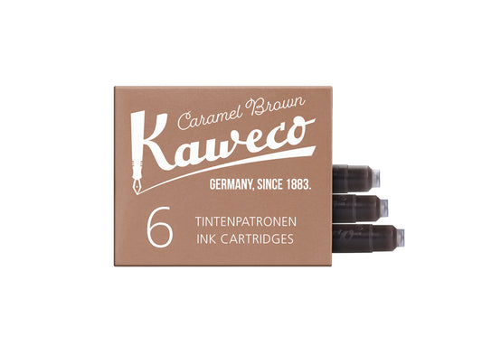 KAWECO INK CARTRIDGES 6 PIECES CARAMEL BROWN