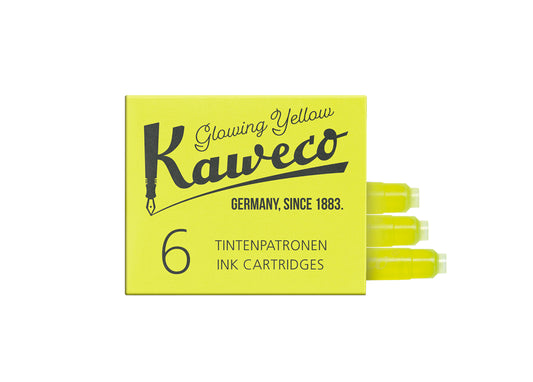 KAWECO INK CARTRIDGES 6 PIECES HIGHLIGHTER YELLOW