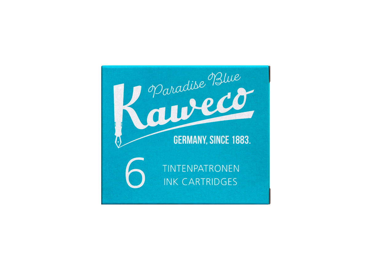 KAWECO INK CARTRIDGES 6 PIECES PARADISE BLUE