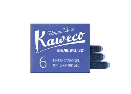 KAWECO INK CARTRIDGES 6 PIECES ROYAL BLUE