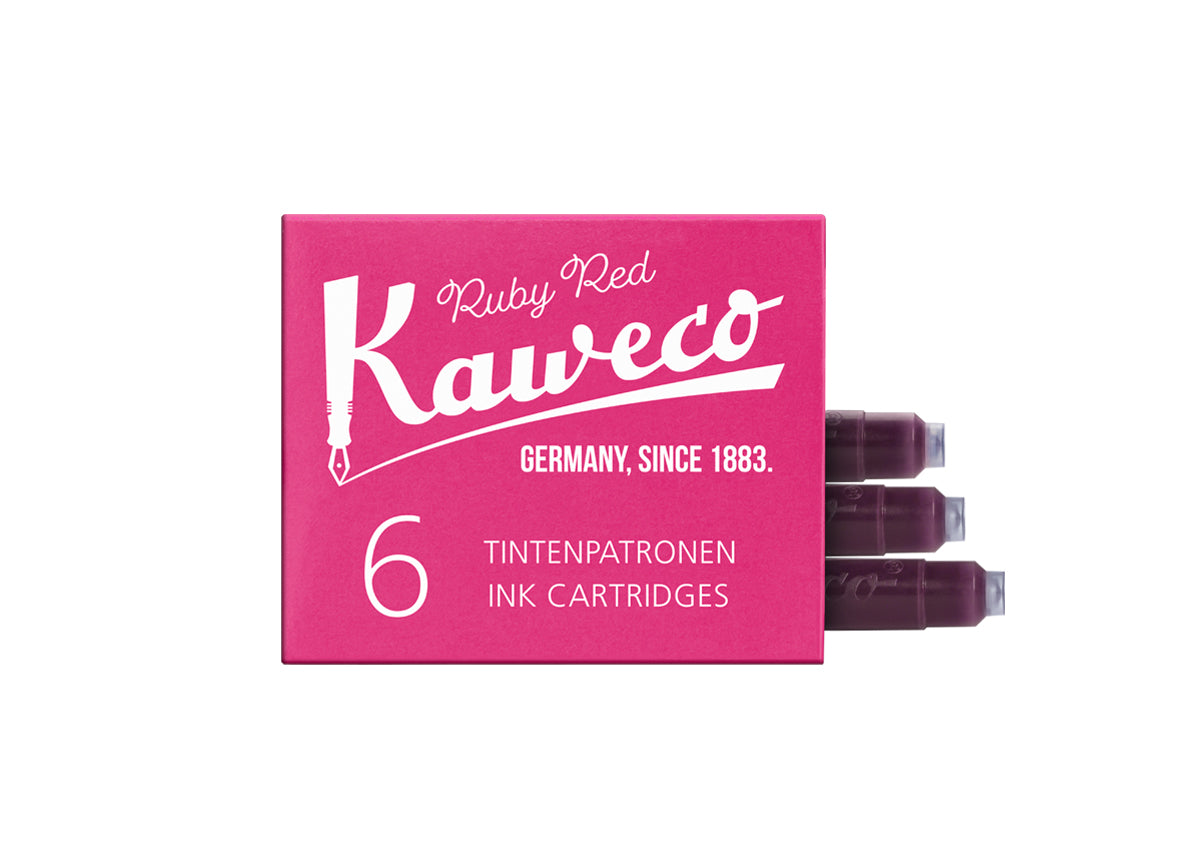 KAWECO INK CARTRIDGES 6 PIECES RUBY RED