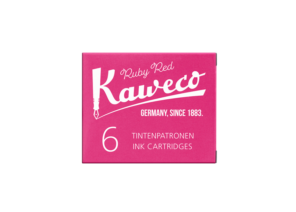 KAWECO INK CARTRIDGES 6 PIECES RUBY RED