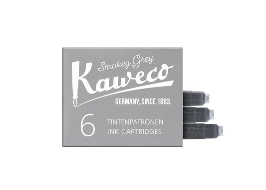 KAWECO INK CARTRIDGES 6 PIECES SMOKEY GREY