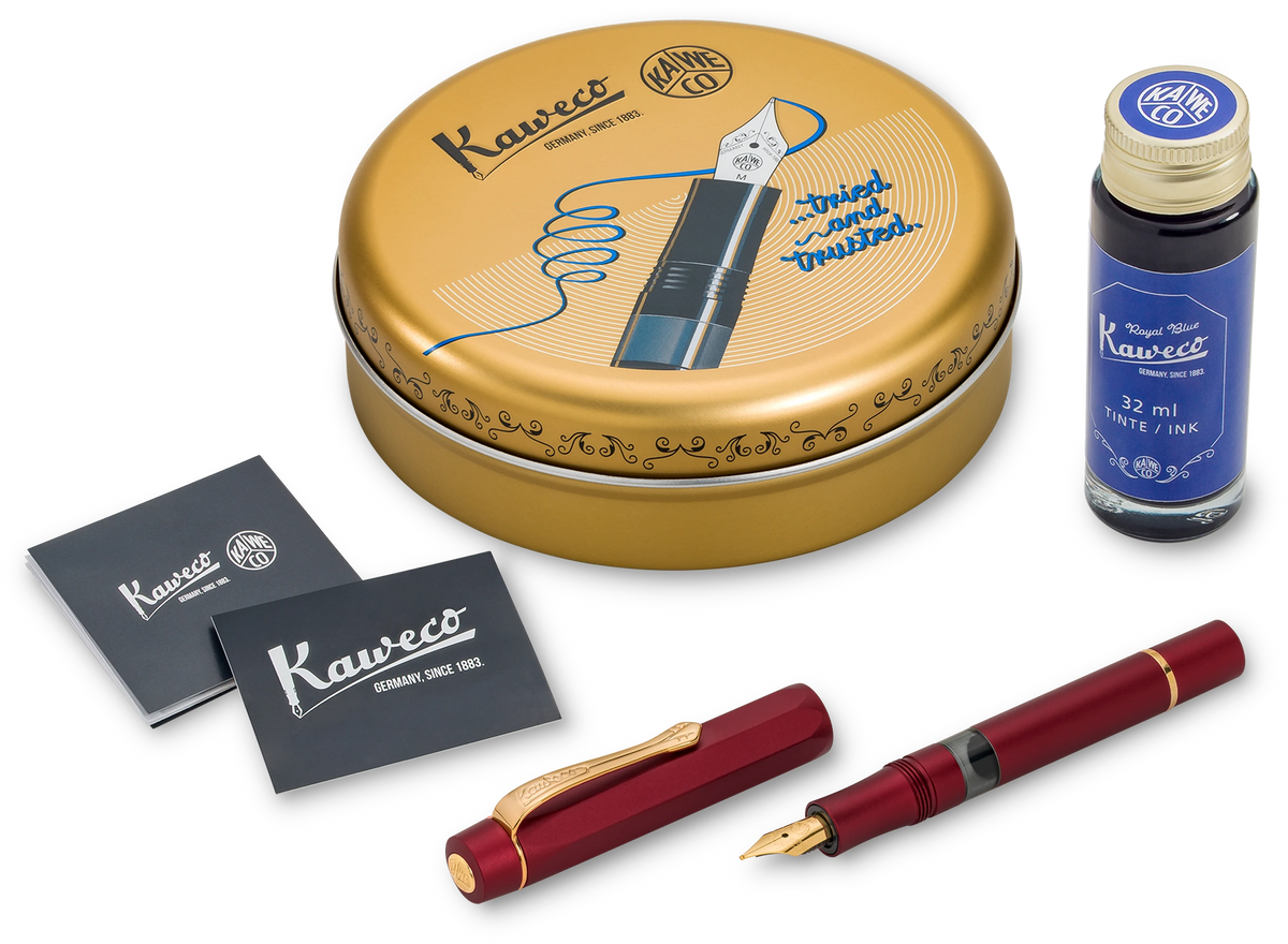 Kaweco PISTON SPORT AL Set Bordeaux/Gold