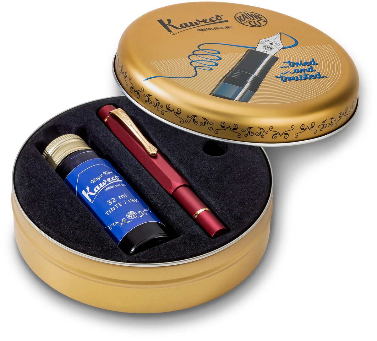 Kaweco PISTON SPORT AL Set Bordeaux/Gold