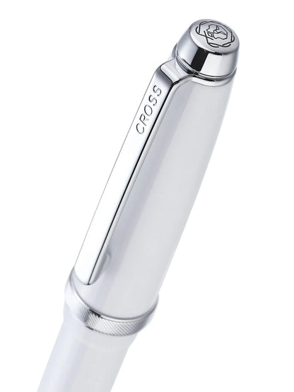 Cross Lume Porcelain White with Polished Chrome Appointments Rollerball Pen