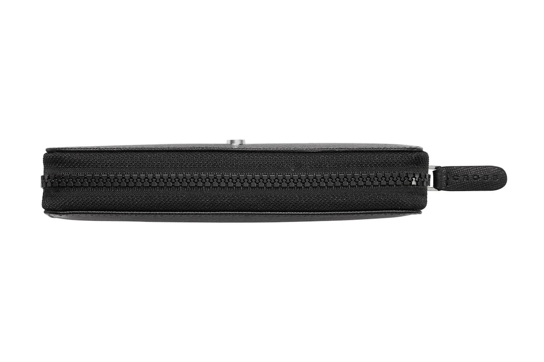 Cross Classic Black Leather Zippered Double Pen Case Gift Bundle