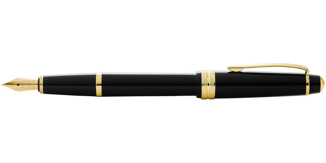 Cross Bailey Light™ Polished Black Resin and Gold Tone Fine Nib Fountain Pen