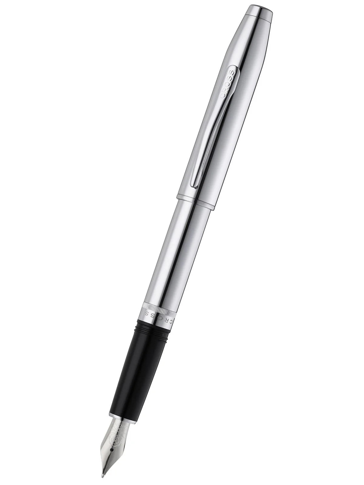 Cross Foundry Polished Chrome with Polished Chrome Appointments and Stainless Steel Medium Nib Fountain Pen