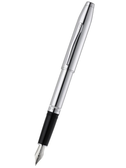 Cross Foundry Polished Chrome with Polished Chrome Appointments and Stainless Steel Medium Nib Fountain Pen