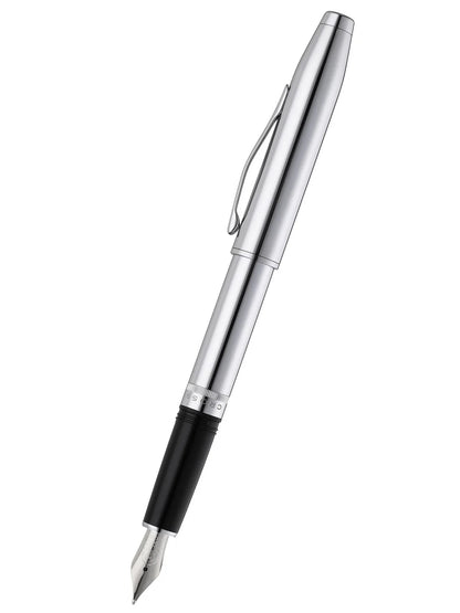 Cross Foundry Polished Chrome with Polished Chrome Appointments and Stainless Steel Medium Nib Fountain Pen