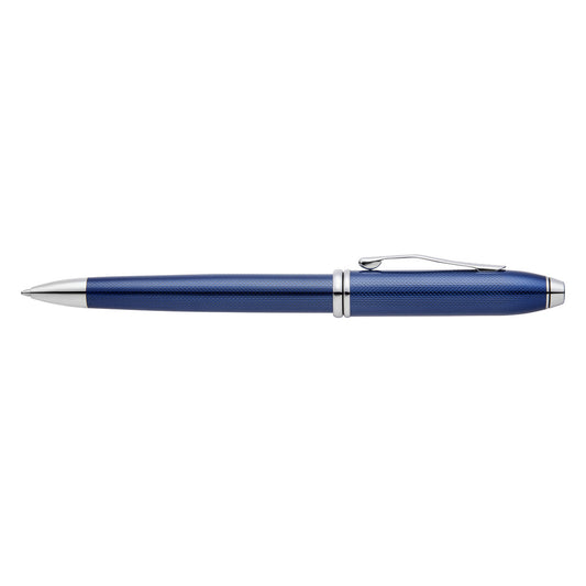 Cross Century® II Polished Translucent Cobalt Blue Engraved Diamond Pattern with Polished Chrome Appointments Ballpoint Pen