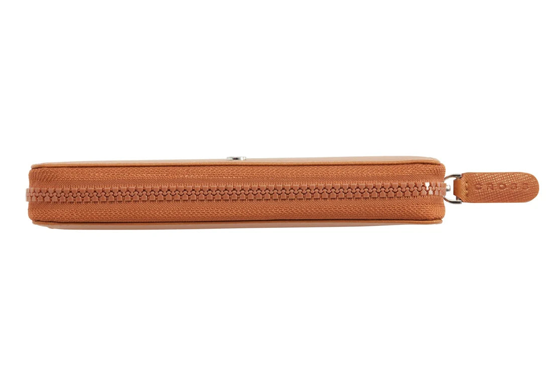 Cross Mocha Leather Zippered Double Pen Case Gift Bundle