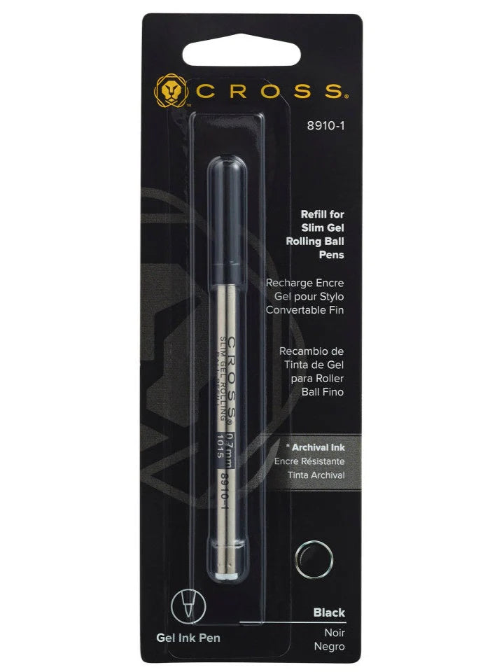 Cross Slim Gel Rollerball Pen Refill - Black - Single Pack