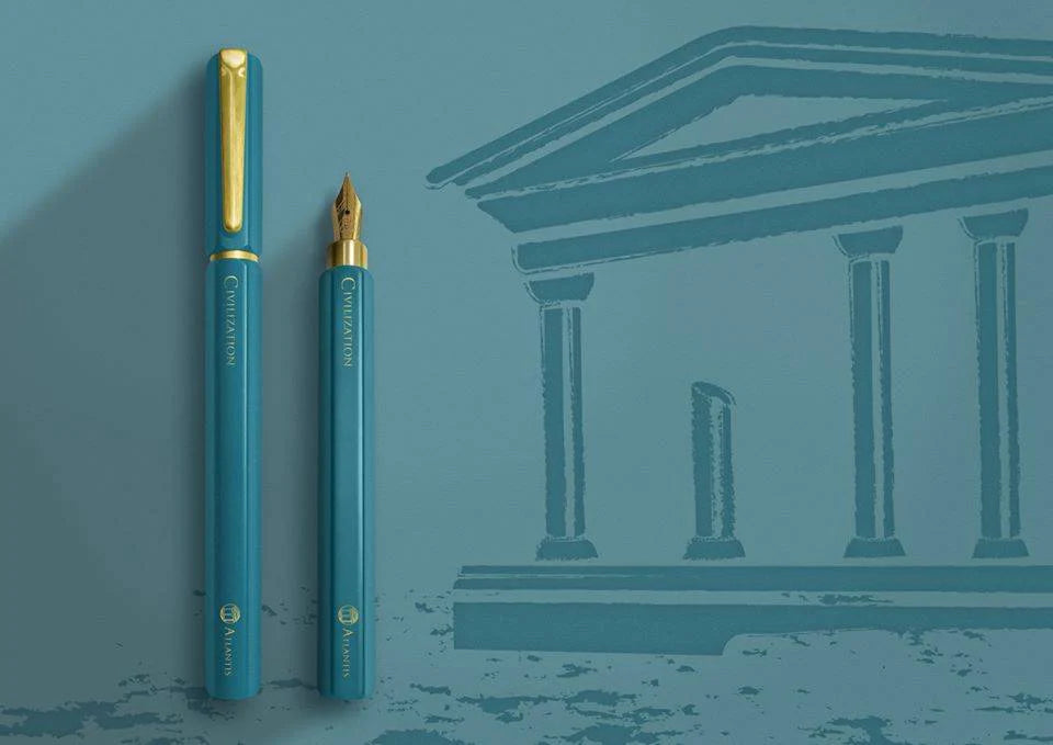 IWI CIVILIZATION FOUNTAIN PEN ATLANTIS BLUE