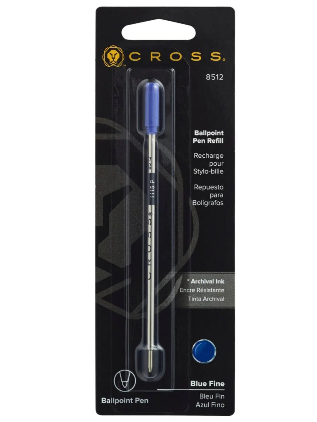 Cross Ballpoint Pen Refill - Blue - Fine - Single Pack