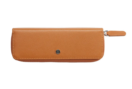 Cross Mocha Leather Zippered Double Pen Case Gift Bundle